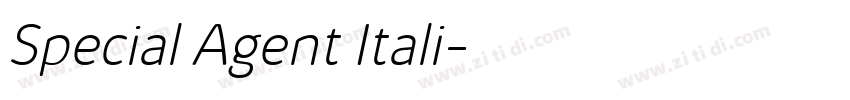 Special Agent Itali字体转换